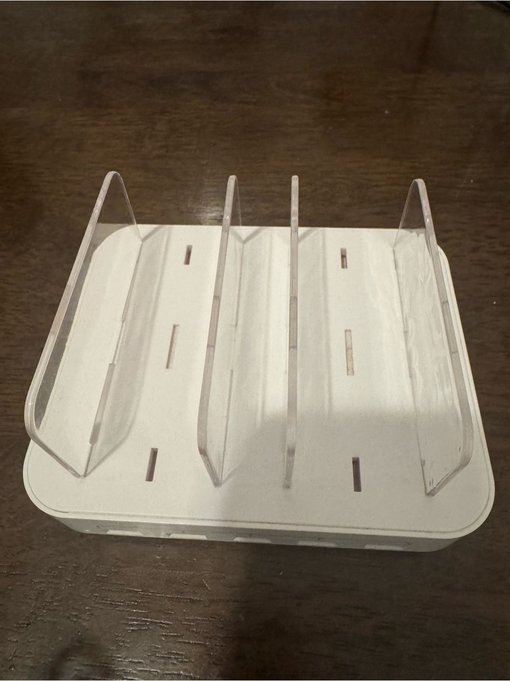 White & Clear Adjustable Desktop Organizer - Unbranded